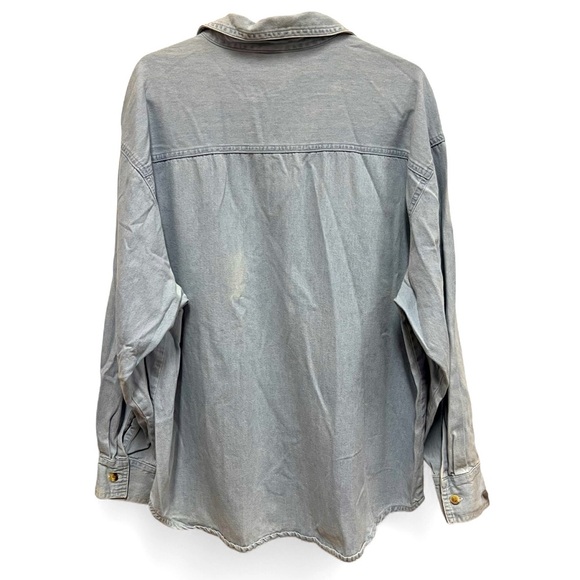 Mystic Blues Vintage 90s Chambray Denim Button Down Shirt size 18 - Picture 2 of 10